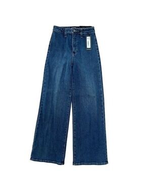 NWT Just Black Jeans, Dark Denim, Trouser Wide Leg Style-Size 24